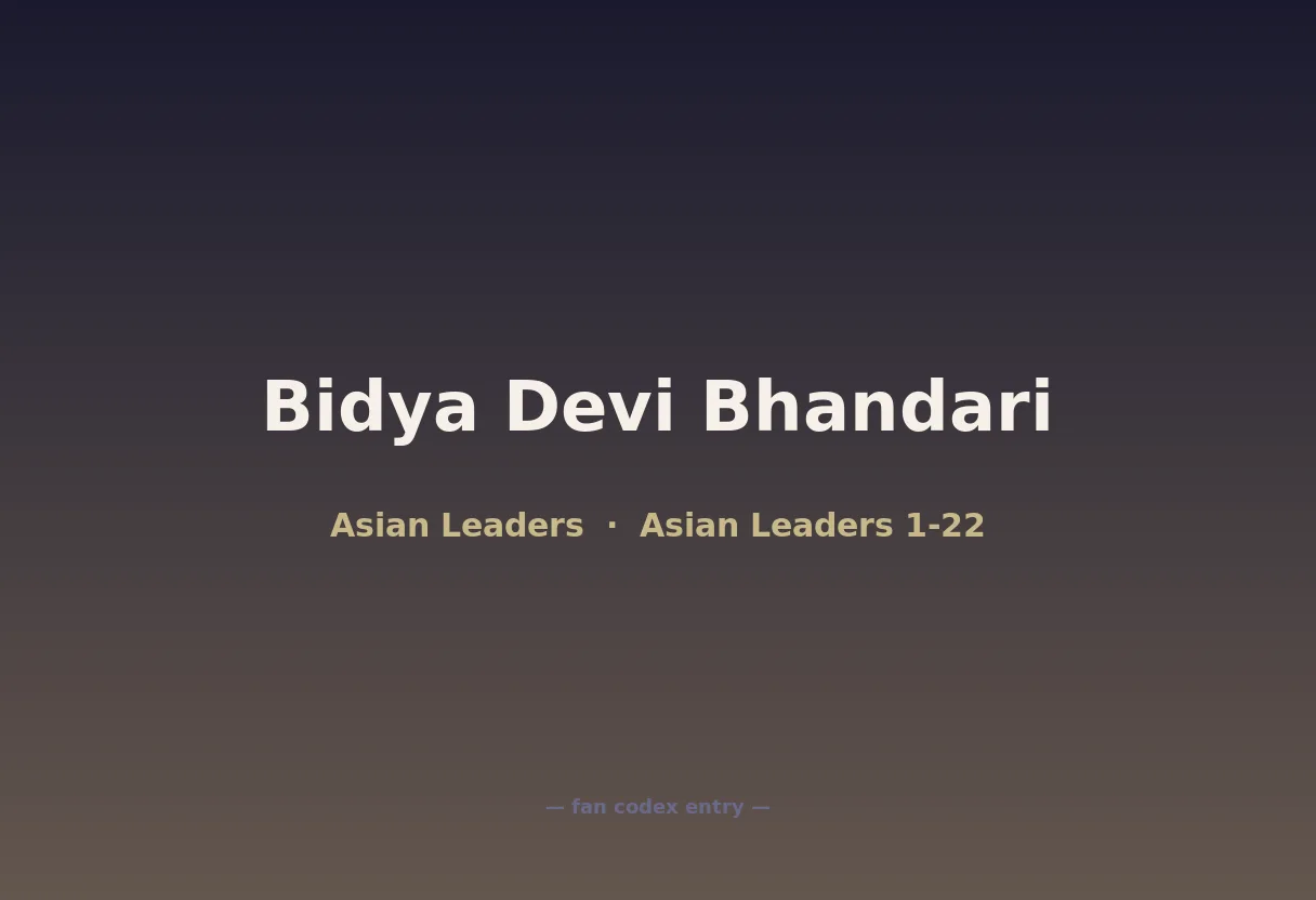 Bidya Devi Bhandari
