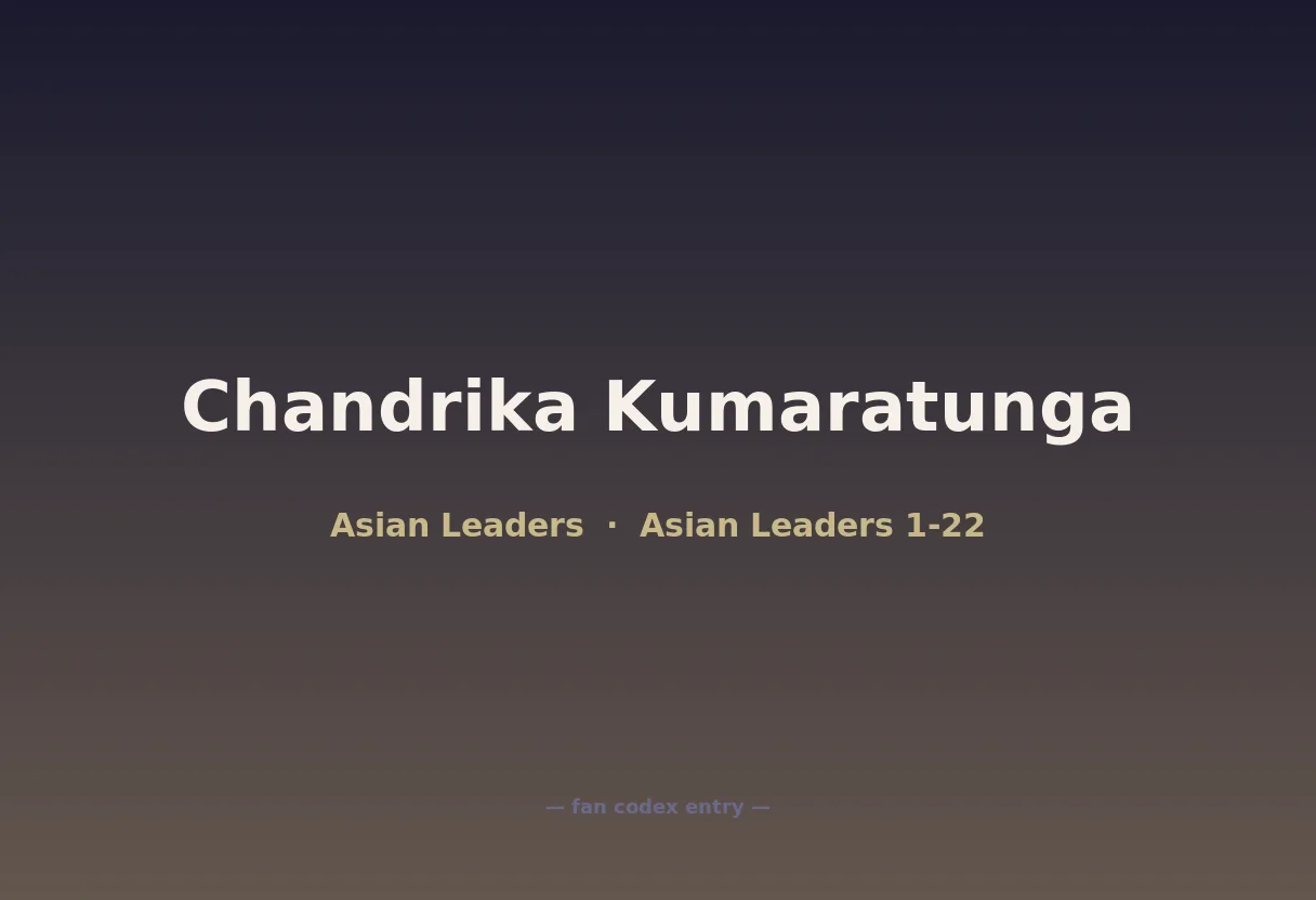 Chandrika Kumaratunga